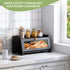 Countertop, JANSNIMEN Bread Box for Kitchen Large Bread Container Storage, Wooden Farmhouse Bread Box with Window Bread