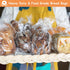 Reastar 72 Pack 100 Bread Bags with Ties, Clear Bread Bags for Homemade Bread and Ties, Adjustable Reusable Plastic