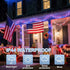 99ft 300LED 16 4th LAMPHOME Red White and Blue Patriotic String Lights, Modes Red White Blue LED Lights Plug