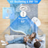 LIPETY 9" Portable Standing Oscillating Fan with Remote - 7200mAh Rechargeable Battery Tall Floor Foldable Travel Fan