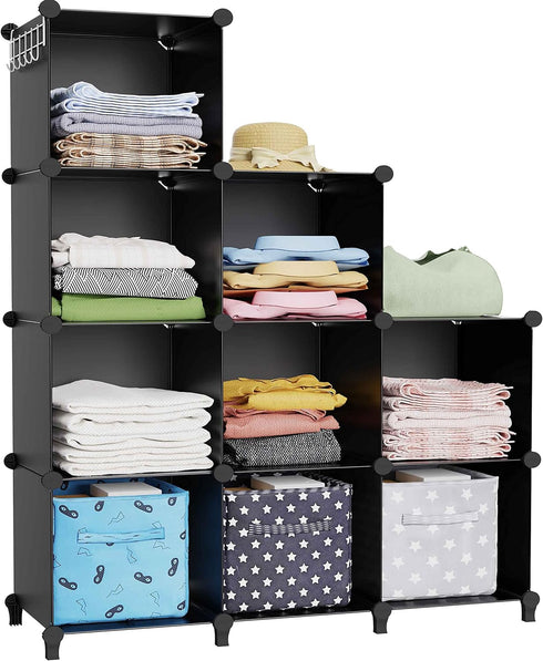 HOMIDEC 9-Cube Closet Organizer and Storage, Portable Shelves for Garment Racks, Closet, Wardrobe