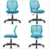 Armless Yaheetech Kids Cute Office Chair Low-Back Study Chair w/Lumbar Support Adjustable Height for Children