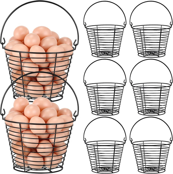 Tandefio 8 Pcs 8" Egg Basket for Storage Collecting Carrying and Transporting