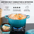 6 Onader Enameled Cast Iron Dutch Oven, QT Dutch Oven Pot with Lid, Heavy Duty Cookware for Sourdough Bread Baking