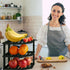 Countertop Bambuesi Plate Organizer for Cabinet - Corner Cabinet Organizer and Kitchen Cabinet Organizer Shelf, Kitchen