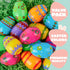 24PCS 3.15" JOYIN Printed Easter Eggs, Empty Fillable Colorful Plastic Eggs Bulks for Easter Hunt, Basket Stuffers