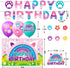 KMZFPYJ Dollhouse Birthday Party Supplies, Kids Birthday Cartoon Cat Party Decorations, Include Banner, Balloons
