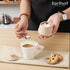 3 Inch Counter, 3 OZ Marble Salt Cellar with Lid Beige Handmade Salt Box, Seasoning Container & Spice Jar with Spoon