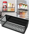 Magnetic Basket Fridge Large Pen Holder, Whiteboard Metal Wire Basket Storage Organizer (Black-High)