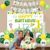 TWO WILD 1st Tractor Birthday Decorations for Boy Green Tractor Banner Backdrop High Chair Banner Cake Toppers Tractor