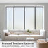 Coavas Frosted Glass Window Film - Stained Glass Window Film for Bathroom, Non-Adhesive, 17.5x78.7