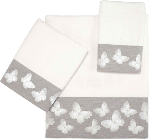 Avanti Linens Fingertip Towel, Soft & Absorbent Cotton Towel (Yara Collection, White)