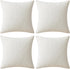 Pack 4 18x18 Inch MIULEE of Decorative Textured Boucle Throw Pillow Covers White Accent Pillow Cases Soft Couch Cushion