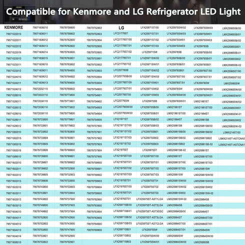 EAV43060808 LED Light for Kenmore and LG Refrigerator, Replaces EAV43060804 AP5020295 EAP5020295 1527980 PS3533582