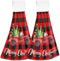 Boccsty Christmas Tree Truck Fingertip Bath Towels, 2 Pcs Red Black Plaid Tartan Kitchen Hand Towels