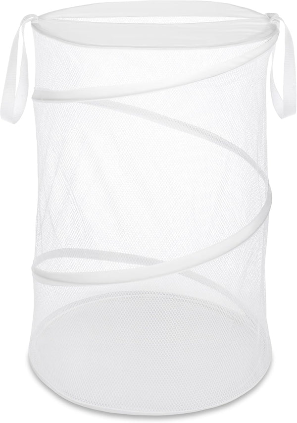 Whitmor 18" White Collapsible Laundry Hamper