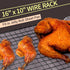 BRIOUT Cooling Rack for Baking, 16x10 Inches Thick Wire Cookie Rack, Oven Safe, Fits Half Sheet Pan, Black