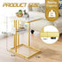 Easy Paws C Shaped End Table,Small Side Table for Couch and Bed, Gold Snack Couch Table for Small Spaces, Living Room