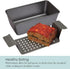 Chicago Metallic 2-Piece Healthy Meatloaf Pan, Professional Grade Non-Stick Carbon Steel, 12.2 inch