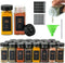 TESUNMU Spice Jars with Label4oz Glass Spice Bottles With Shaker LidsSeasoning Containers with