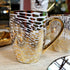 Set Matrix Gold Porcelain Coffee & Tea Mug Premium Fine Porcelain with Elegant Gold-Plated Finish, Luxury Drinkware