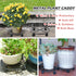 lucpur 3 Pack 12 Inch Plant Caddy with Wheels, Metal Plant Stand with Wheels Heavy Duty Wrought Iron Rolling Plant