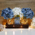 Mason Jar Centerpiece Table Decor for Dining Room Farmhouse Coffee Table Decor with Wood Tray Fairy Lights Fake Flowers