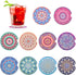 Car Coasters for Drinks, 10 Pack Absorbent Ceramic Coasters with Finger Notch for Easy Removal, Cute Car Accessories.