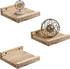 Z metnal Mini Floating Shelves, Small Natural Wooden Display Wall Shelf for