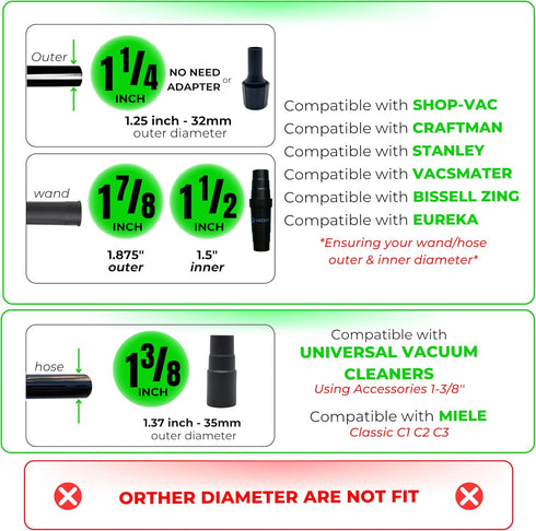 Nozzle 35mm 32mm Household Cleaning Kit Vacuum Cleaner Accessories & Air Driven Pet Upholstery Turbo Brush Vacuums Tool