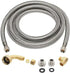 Dishwasher Installation Kit - 5 Feet Long Dishwasher Hose and 4 Appliance Adaptors - 3/8 x 3/8 inches Comp