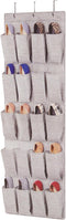 Whitmor Over The Door Shoe Organizer, 20 Section, Space-Dyed Grey