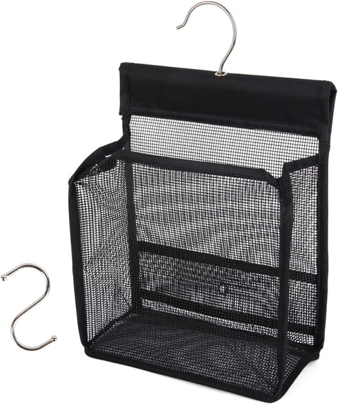 FishMM Hanging Mesh Shower Caddy with Hooks, Bath Baskets Organizer for College Dorm Rooms, Gym, and Travel