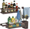PUSDON 5-in-1 Shower Caddy & Kitchen Organizer Set, Wall Mount Wide Spice