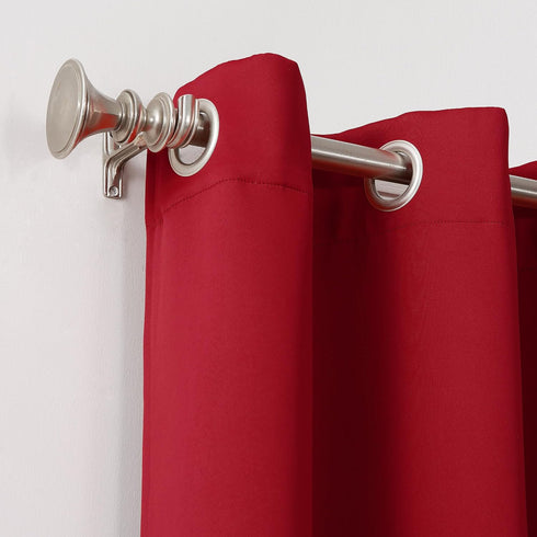 Sun Zero Easton Energy Saving Blackout Grommet Curtain Panel, 40" x 84", in Red