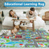 6.6' 5' Capslpad Kids Rug Educational Play Rug x Traffic Road Kids Car Mat Large Learning Play Game Area Rug Kid Carpet