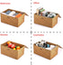 Hipiwe Handwoven Seagrass Wicker Shelf Baskets Bin with Lid, X-Large Rectangular Storage Bins for Home Organizer