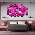 WOONKIT Pink Neon Wall Collage Kit - Aesthetic Pictures for Trendy Room Decor, 50pcs 4x6 Inch for Teen Girls