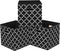 Set of 3 Black Foldable Storage Cubes Bins, Fabric Organizer Baskets with Dual Handles for Home Organizer (Black Light)