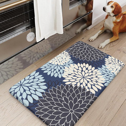 KIMODE Anti Fatigue Kitchen Mat, 17.3"x29" Non-Slip Waterproof Padded Floor Mat for Laundry and Office