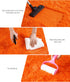 5x7 Area Rugs for Living Room, Orange Fluffy Shag Rug for Bedroom, Nursery and Indoor Floor, Soft and Comfy, Fuzzy