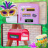 Mardi Gras Magnets Decorations, Refrigerator Magnets for Kitchen, Carnival Fridge Stickers and Dishwasher Cover