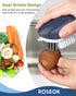 2 Pack ROSEOK Potato Scrubber and Veggie Brush, Self-Standing Kitchen Brush for Fruit and Vegetable Cleaning, Navy