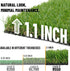 Waterproof Easy-Clean Solid Grass Design Indoor/Outdoor Rug, 2'7'' x 4', Green Runner