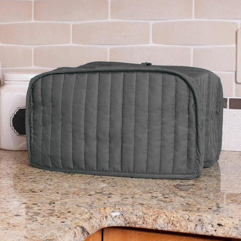 RITZ Premium Universal Four Slice Toaster Cover, 11.25" x 7.25" x 10.5", Quilted, Graphite