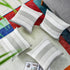 AmHoo Pack of 2 Light Grey Beige Farmhouse Stripe Check Throw Pillow Covers, Cotton Linen Decorative Cushion Case