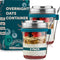 Overnight Oats Containers with Lids & Spoons - Stainless Steel Lid Leakproof
