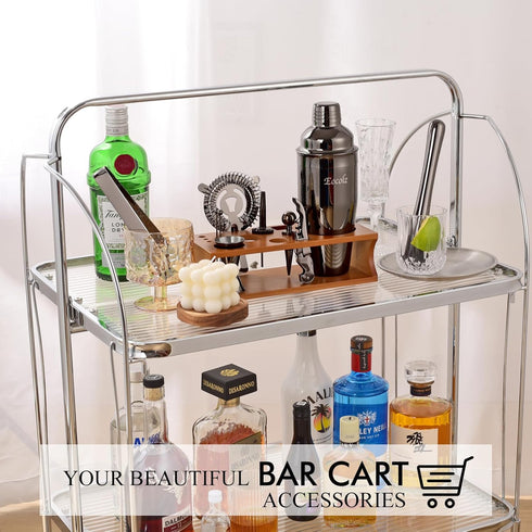 Set Set 17-Piece Bartender Kit Cocktail Shaker with Stand Bar Tool Bar for Drink Mixing Home Bartending Kit Bar Cart