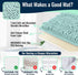 ITSOFT Plush Microfiber Non Slip Bath Rug, Absorbent Machine Washable Chenille Mat (Spa Blue, 14x22)