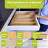 Homemaid Living Adjustable Bamboo Drawer Organizer - Expandable Drawer Dividers Set of 4 for Kitchen, Dresser,